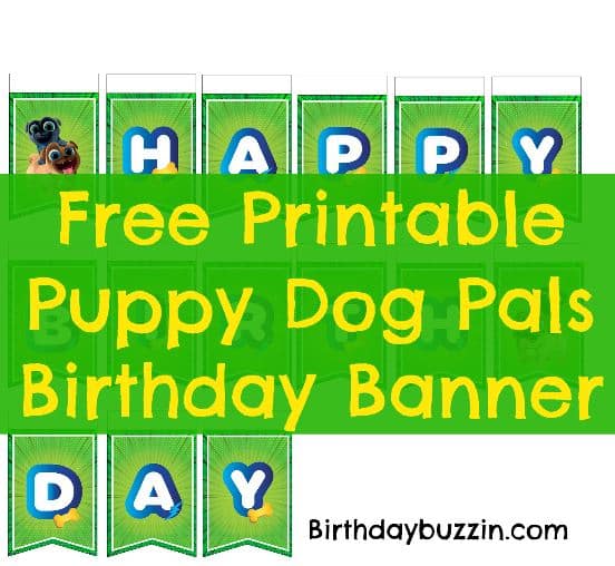 Free Printable Puppy Dog Pals Birthday Banner