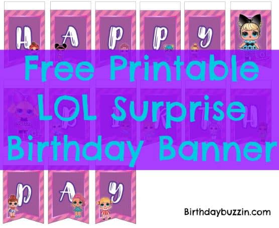 Free Printable Lol Birthday Banner