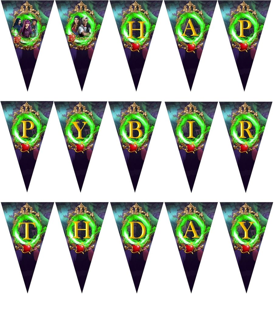 descendants 2 birthday banner