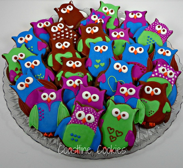 Owl cookies by Mario from Coastline cookies via Flickr 
