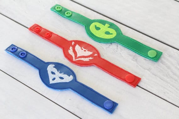 PJ Masks Felt Bracelet party favors available from ceciandjuju Etsy store