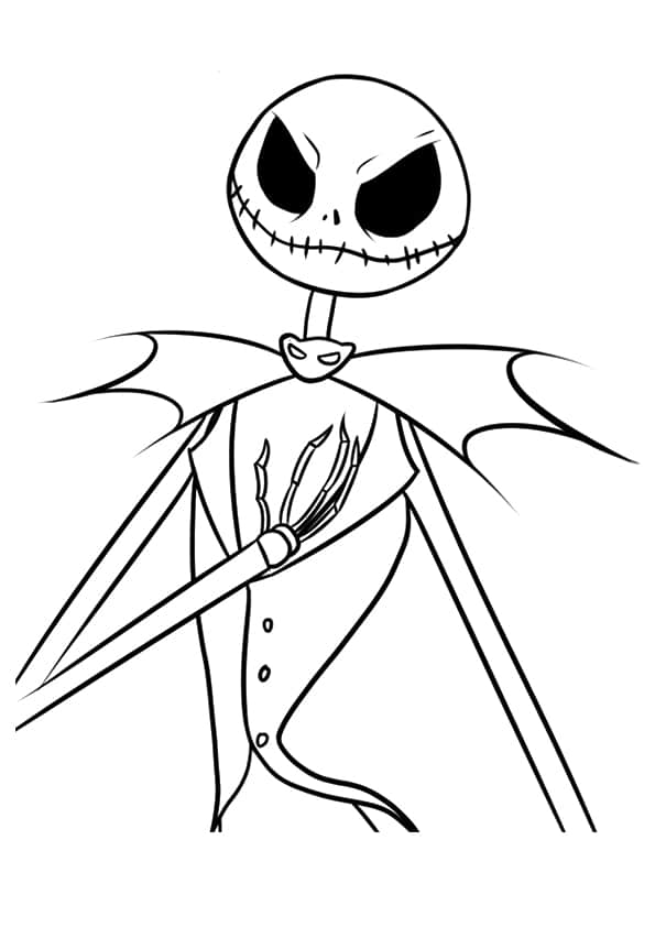 Nightmare Before Christmas coloring pages available from momjunction.com