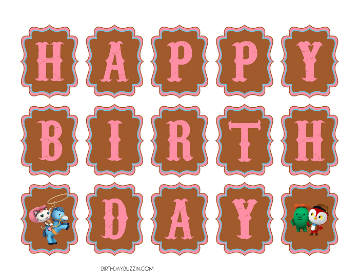 Free printable Sheriff callie birthday banner