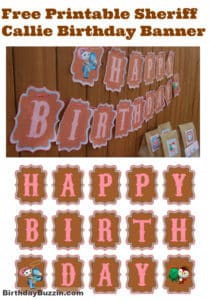 Free printable Sheriff Callie birthday banner 