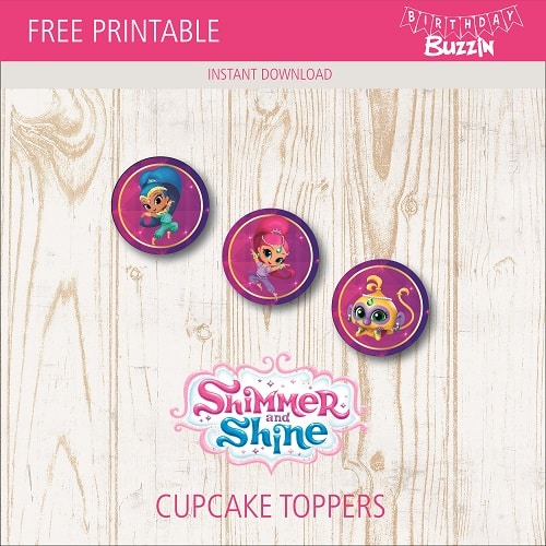  Free Printable Shimmer And Shine Cupcake Toppers Birthday Buzzin