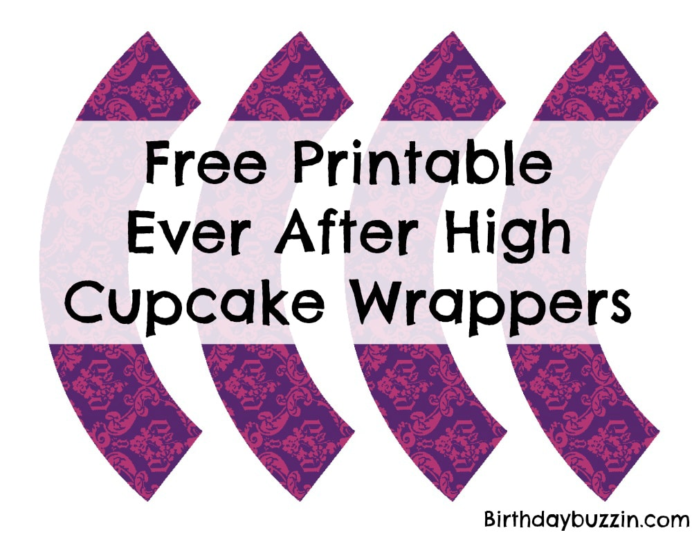 Free Printable Ever After High Cupcake Wrappers