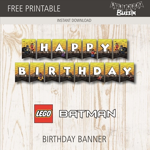 Free Printable Lego Batman Birthday Banner