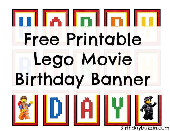 Free Printable Lego Movie Birthday Banner