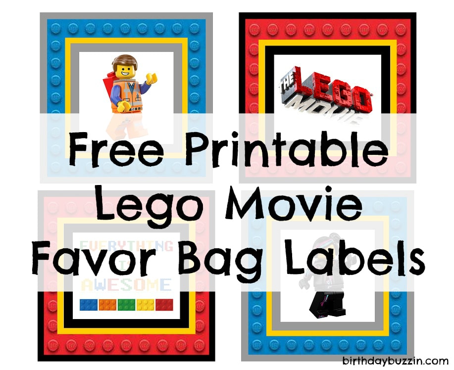 Free Printable Lego Movie Favor Bag Labels