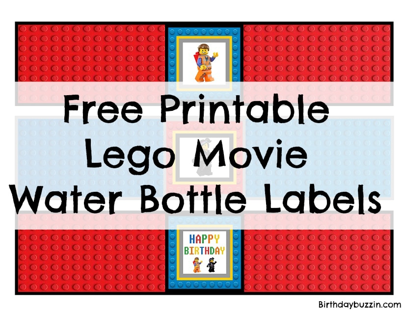 Free Printable Lego Movie Water Bottle Labels