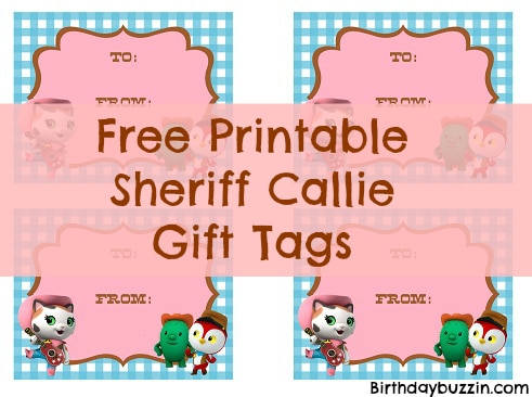 Free Printable Sheriff Callie Gift Tags