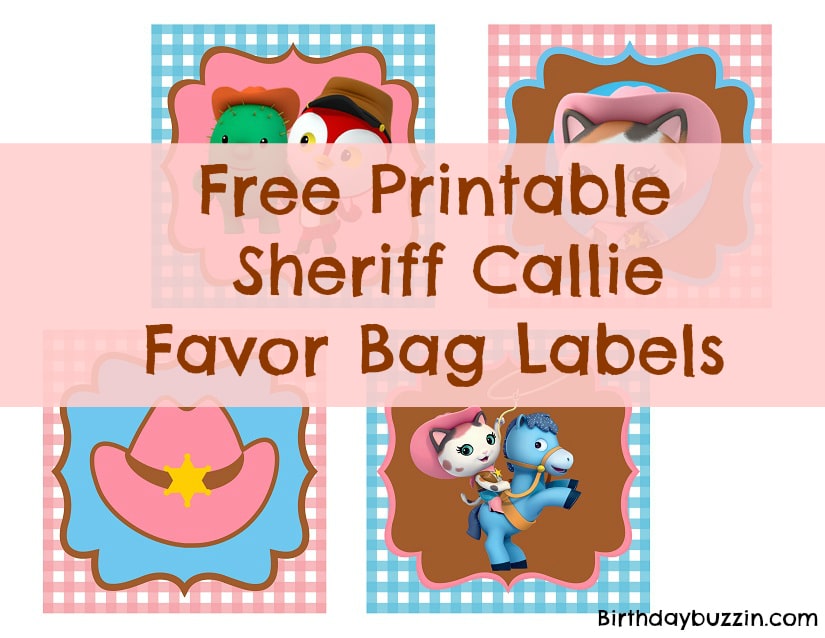 Free Printable Sheriff Callie favor bag labels