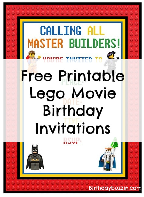 Free Printable Lego Movie Birthday Invitations Birthday Buzzin