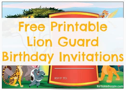 Free Printable Lion Guard Birthday Invitations Birthday Buzzin