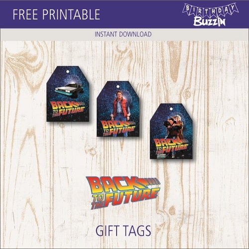 Free Printable Back to the Future favor tags