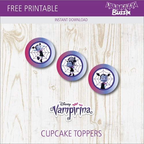 Free Printable Vampirina Cupcake Toppers