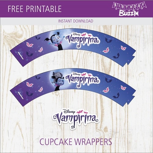 Free Printable Vampirina Cupcake Wrappers
