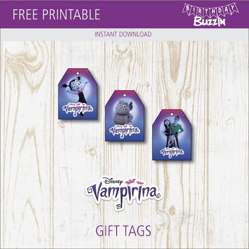 Free Printable Vampirina Favor Tags