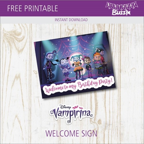Free Printable Vampirina Welcome Sign