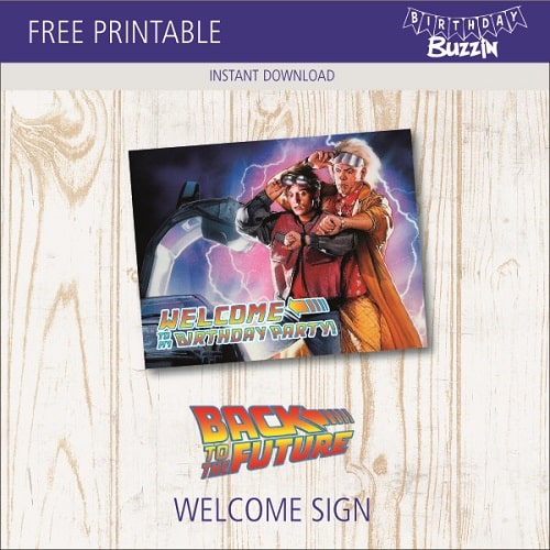 Free printable Back to the future Welcome Sign