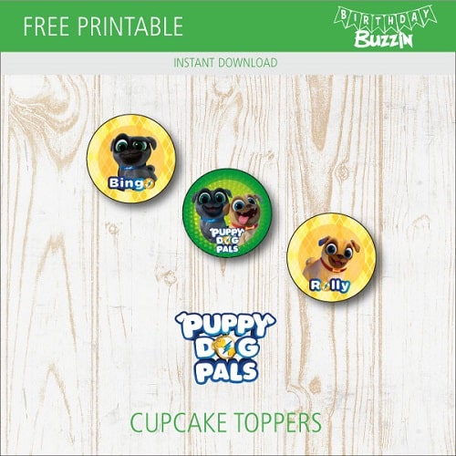 Free Printable Puppy Dog Pals Cupcake Toppers