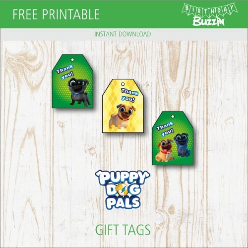 Free Printable Puppy Dog Pals favor Tags