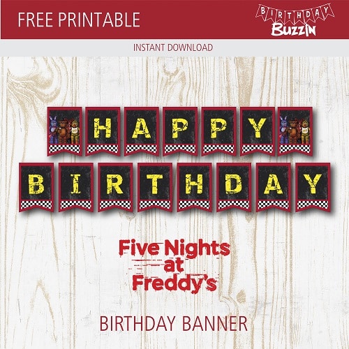 FREE PRINTABLE) - Five Night at Freddy's Party Kits Template  Five nights  at freddy's, Printable birthday invitations, Party kits