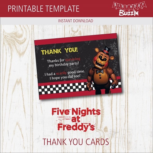 Five Nights at Freddys - Personalised - Birthday Card - FAST FREE