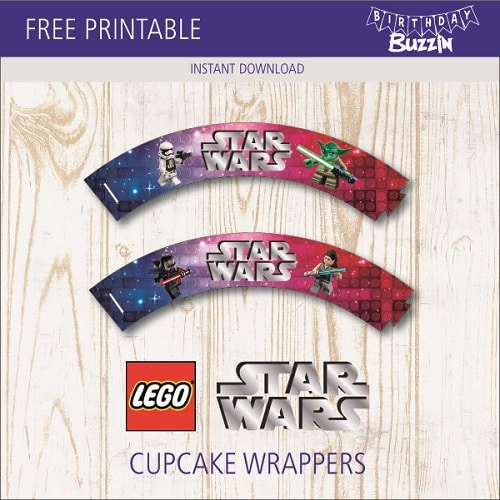 Free printable Lego Star Wars Cupcake Wrappers