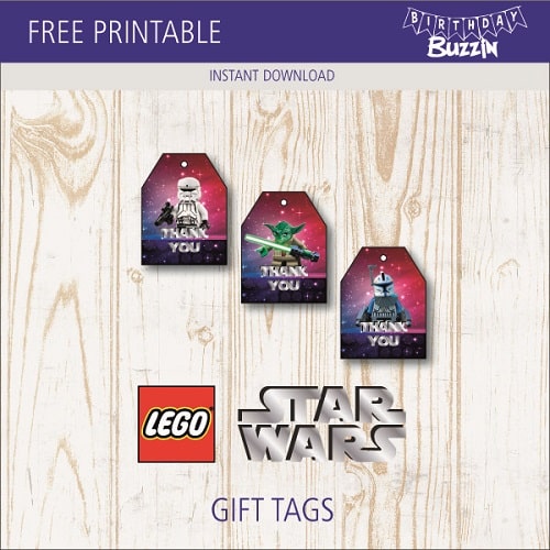 Free printable Lego Star Wars Favor Tags