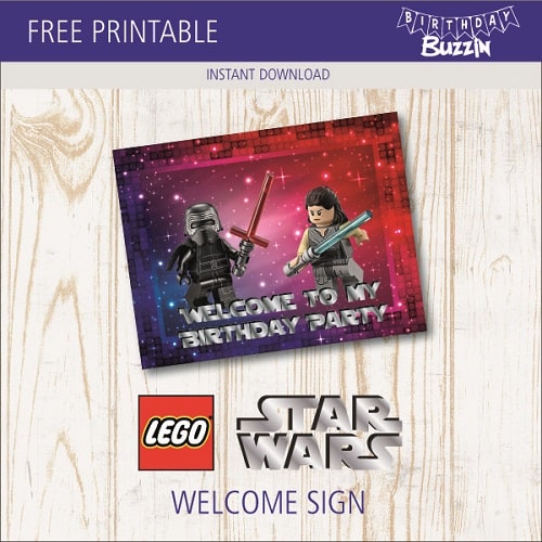 Free printable Lego Star Wars Welcome Sign