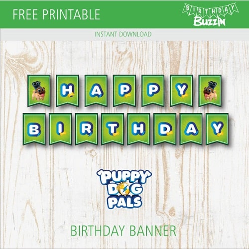 Free printable Puppy Dog Pals Birthday Banner