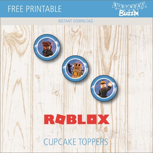 Free printable Roblox Cupcake Toppers