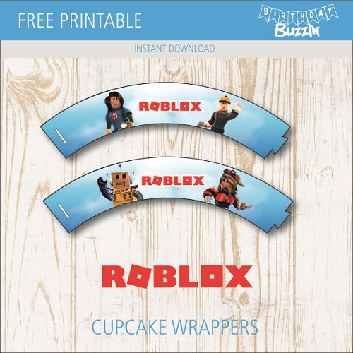 Free Printable Roblox Cupcake Wrappers Birthday Buzzin