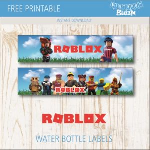 Free Printable Roblox Water Bottle Labels Birthday Buzzin