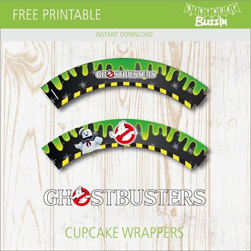 Free printable Ghostbusters Cupcake Wrappers