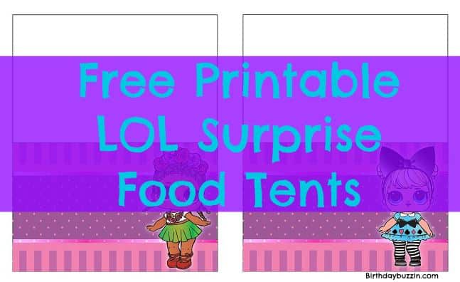 free printable LOL Surprise food tents