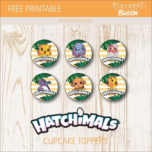Free Printable Hatchimals Cupcake Toppers Birthday Buzzin