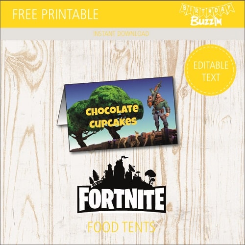 Free printable Fortnite Food tents