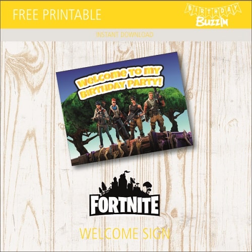 free printable fortnite welcome sign - fortnite free printables