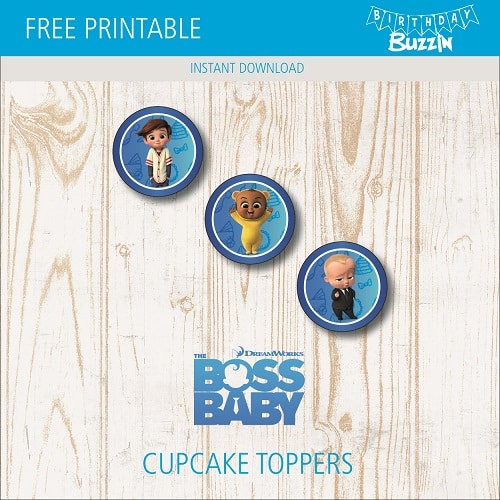 Free Printable Boss Baby Cupcake Toppers
