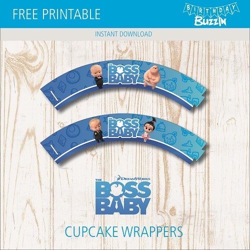 Free Printable Boss Baby Cupcake Wrappers