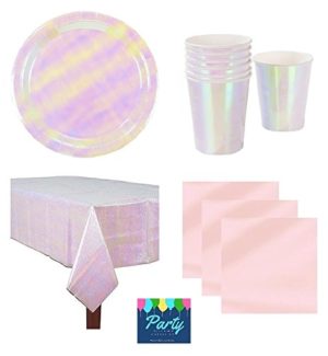 iridescent pastel tableware