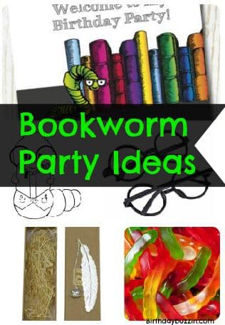 Bookworm birthday party ideas and supplies