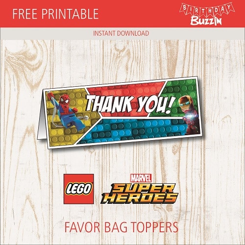 LEGO SUPERHEROES Super heroes BIRTHDAY PARTY FAVORS WATER BOTTLE LABELS WRAPPERS