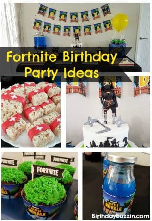 Fortnite Bir!   thday Party Ideas And Themed Supplies Birthday Buzzin - fortnite birthday party ideas and themed supplies