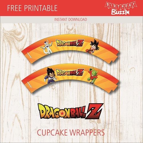Free Printable Dragon Ball Z Cupcake Wrappers