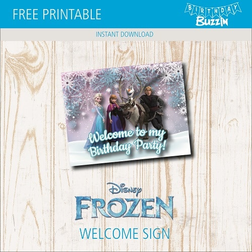 Free Printable Frozen Welcome Sign