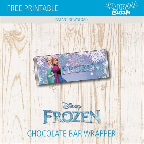 Free printable Frozen Chocolate Bar Wrappers