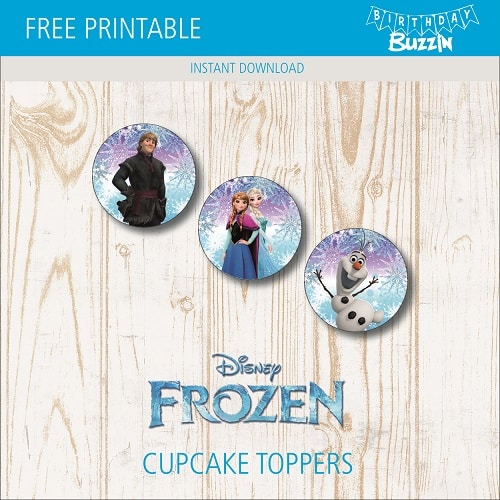 Free printable Frozen Cupcake Toppers